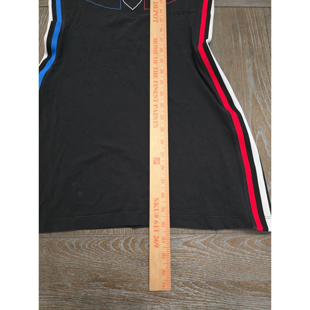 Adidas Originals Mock Neck Tricolor Trefoil Tank Dress US L Black - Picture 5 of 11